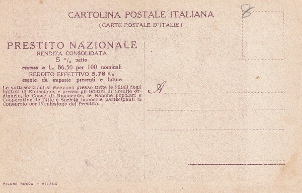 Cartolina militare Prestito Nazionale "Fuori i barbari! Per la Vittoria …