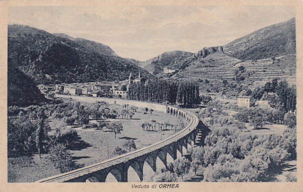 Cartolina Veduta di ORMEA (Cuneo). 1931