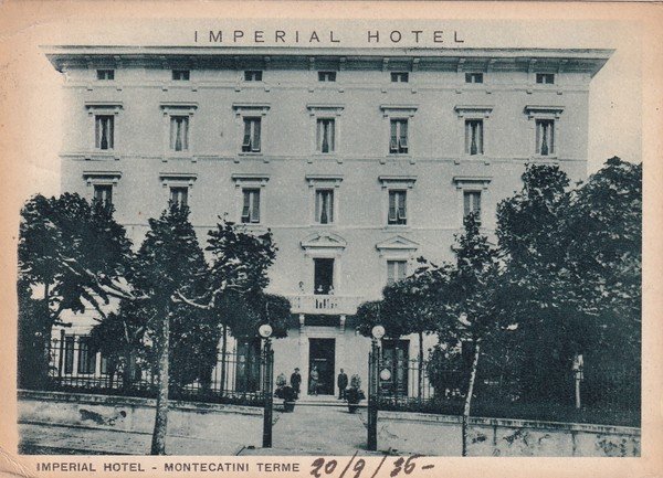Cartolina Imperial Hotel - Montecatini Terme (Pistoia)