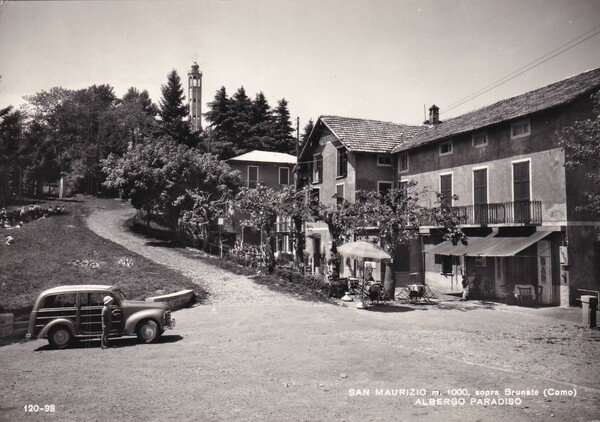 Cartolina San Maurizio sopra Brunate (Como) - Albergo Paradiso. 1961