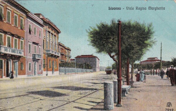 Cartolina LIVORNO - Viale Regina Margherita.