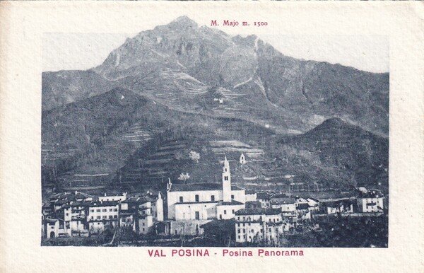 Cartolina VAL POSINA - Posina Panorama. 1920 ca.