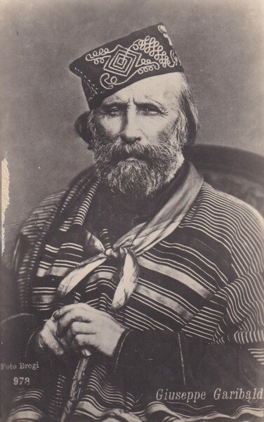 Cartolina Giuseppe Garibaldi. Foto Brogi 978