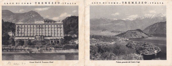 Brochure Lago di Como - TREMEZZO - Italia. Anni '30