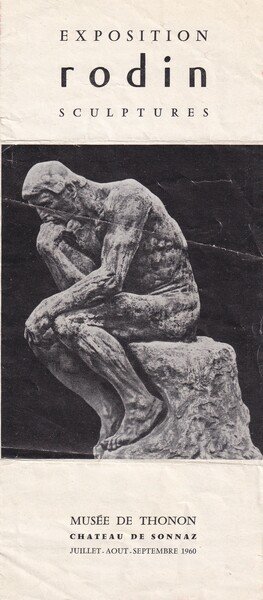 Brochure Exposition RODIN sculptures - 1960. Musée de Thonon - …