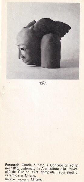 Invito mostra 1976 Pilar Dominguez, Fernando Garcia. Galleria Il magazzino …