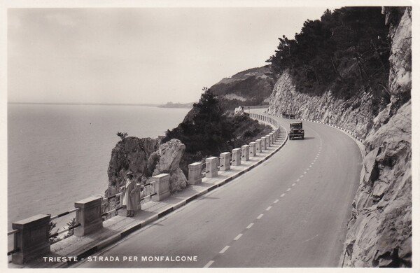 Cartolina Trieste - Strada per Monfalcone.