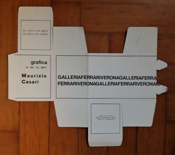 Invito mostra Maurizio Casari. Galleria FERRARI VERONA. 1971