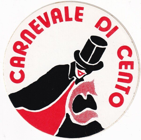 Adesivo "Carnevale di Cento". Serigrafia Magalini - Cento