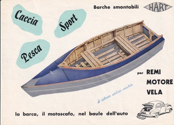 Brochure Barche smontabili HART. De Marchi Imbarcazioni - Milano.