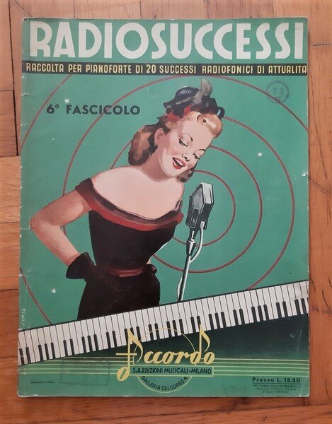 Spartito RADIOSUCCESSI 6. ill. Samsa. Edizioni musicali 1941