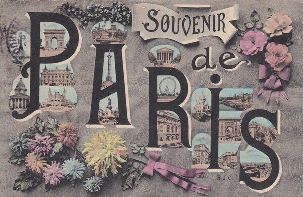 Cartolina Souvenir de PARIS. 1906