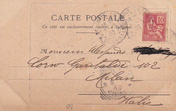 Cartolina VICTOR HUGO (con firma stampata). 1902