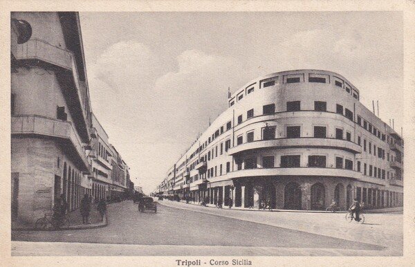 Cartolina Tripoli - Corso Sicilia. 1941