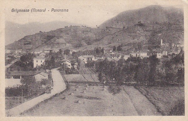 Cartolina Grignasco (Novara) - Panorama. 1925