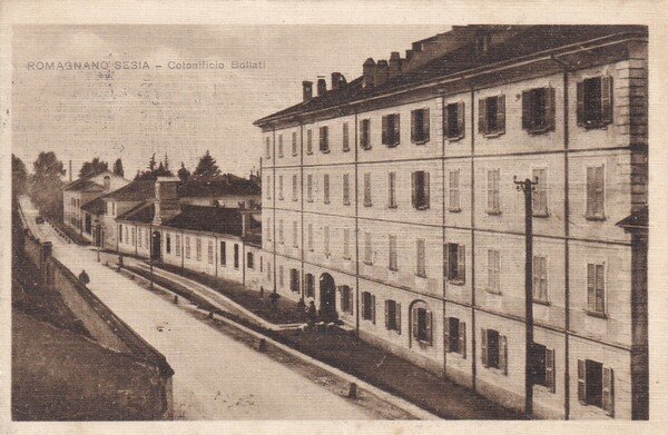 Cartolina Romagnano Sesia (Novara) - Cotonificio Bollati. 1924