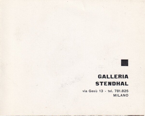 Invito mostra di LUDOVICO MOSCONI - Galleria Stendhal Milano.