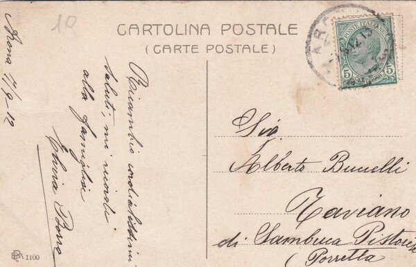 Cartolina Lago Maggiore - Arona (Novara). 1912