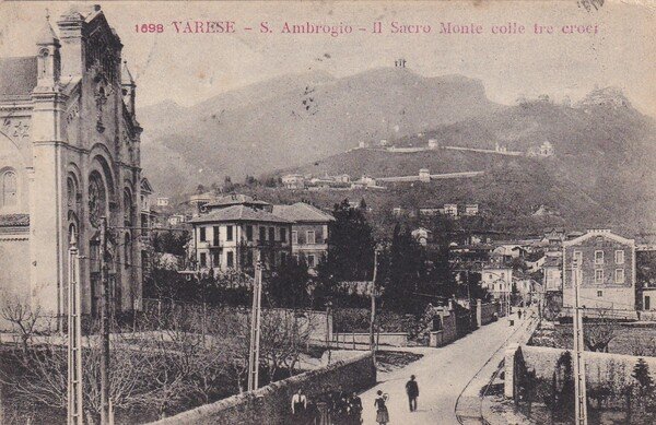 Cartolina Varese - S. Ambrogio - Il Sacro Monte colle …