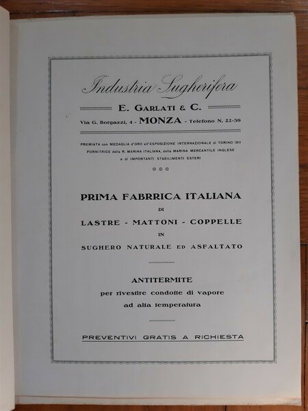 Catalogo Industria Sugherifera E. Garlati C. Monza