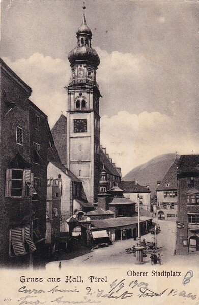 Cartolina Gruss aus Hall, Tirol. 1903