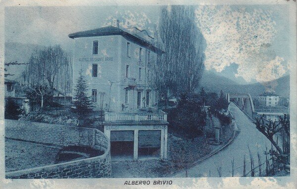 Cartolina Cisano Bergamasco (Bergamo) - Hotel Brivio.