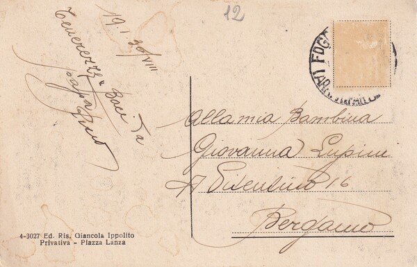 Cartolina FOGGIA - Corso Vittorio Emanuele. 1930