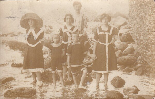 Cartolina fotografica Celle Ligure (Savona). 1913