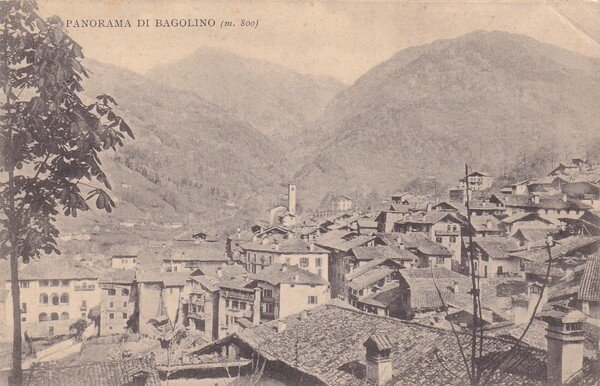 Cartolina Panorama di BAGOLINO (Brescia) 1909