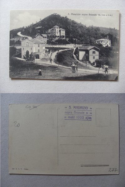 Cartolina / postcard San Maurizio sopra BRUNATE (Como)
