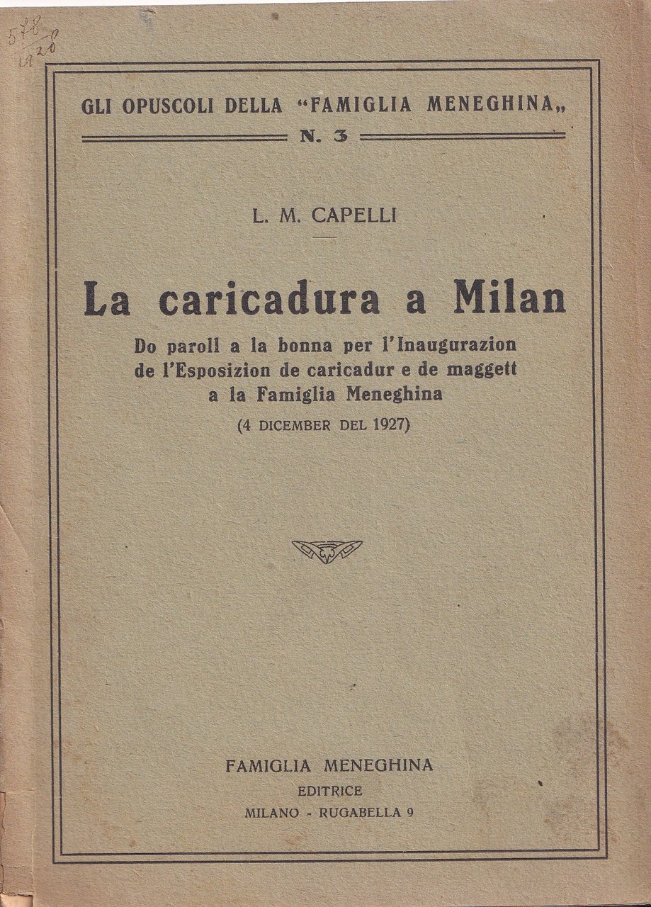 *La caricadura a Milan. Do paroll a la bonna per …