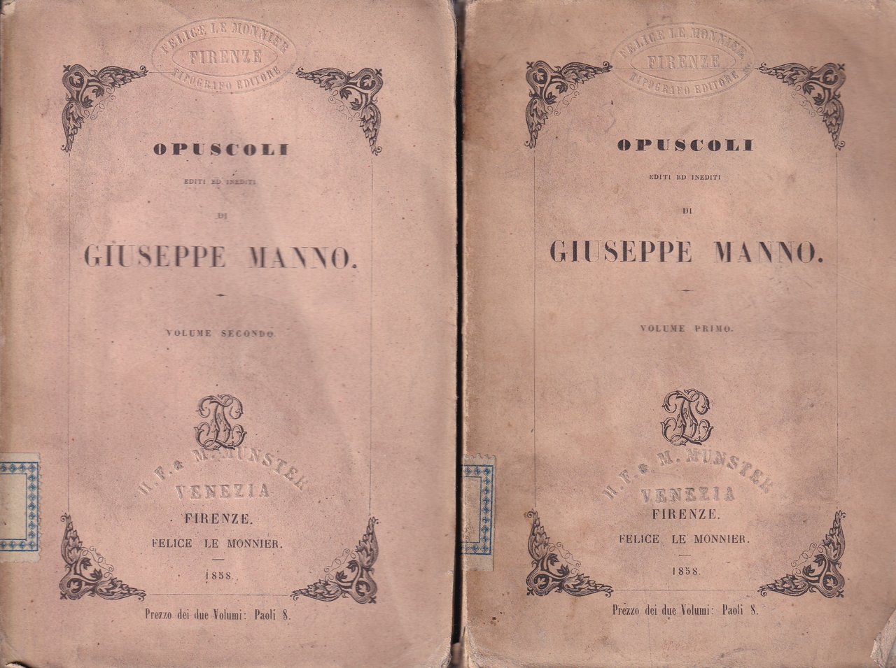 *Opuscoli - Giuseppe Manno