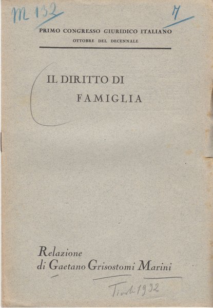 IL DIRITTO DI FAMIGLIA