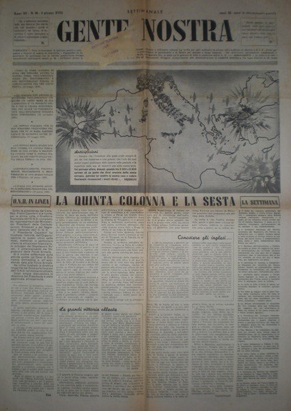 GENTE NOSTRA ANNO XII N.28 9 GIUGNO XVIII