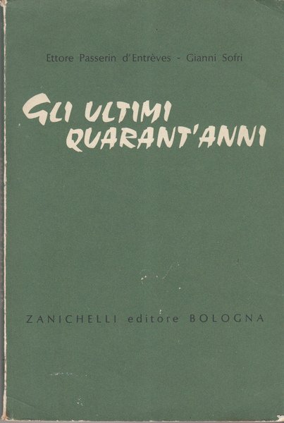 GLI ULTIMI QUARANT'ANNI. PROFILO STORICO AD USO DELLE SCUOLE