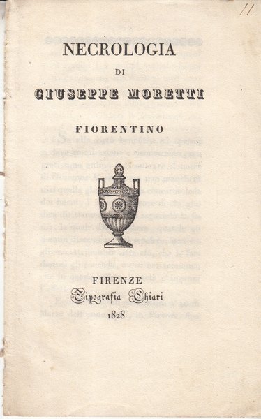 NECROLOGIA DI GIUSEPPE MORETTI FIORENTINO