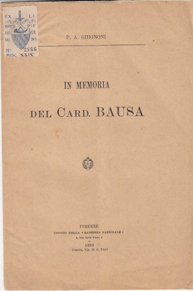 IN MEMORIA DEL CARD. BAUSA