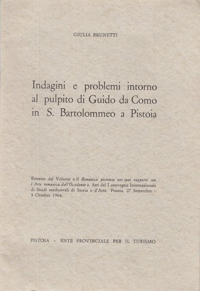 INDAGINI E PROBLEMI INTORNO AL PULPITO DI GUIDO DA COMO …