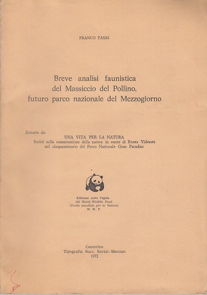 BREVE ANALISI FAUNISTICA DEL MASSICCIO DEL POLLINO FUTURO PARCO NAZIONALE …