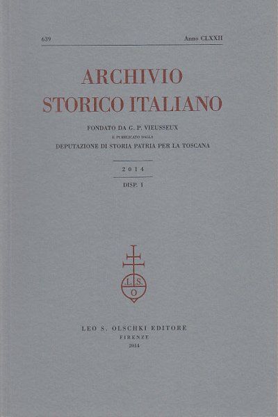 ARCHIVIO STORICO ITALIANO ANNO CLXXII N. 639 DISP. I 2014 …