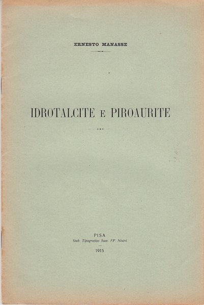 IDROTALCITE E PIROAURITE