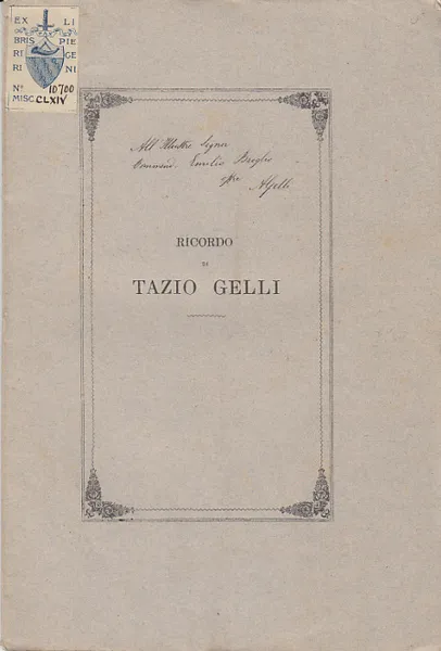 Ricordo Di Tazio Gelli