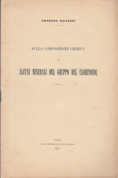 Sulla Composizione Chimica Di Alcuni Minerali Del Cloritoide
