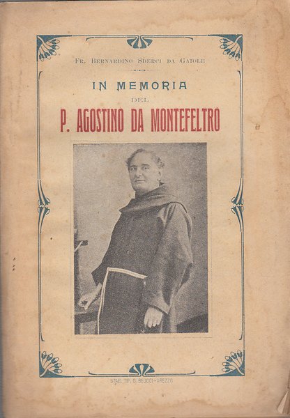 IN MEMORIA DI P. AGOSTINO DA MONTEFELTRO