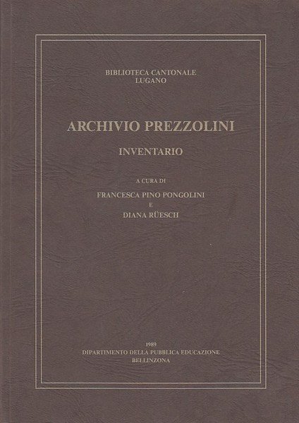 Archivio Prezzolini. Inventario
