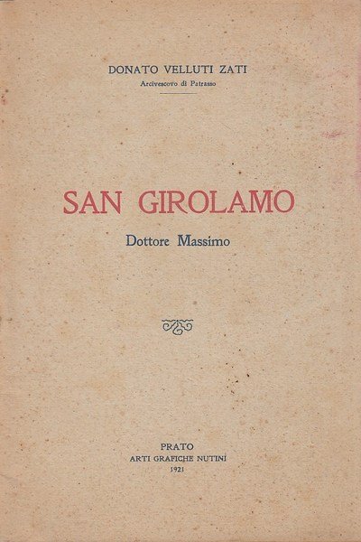 San Girolamo. Dottore Massimo