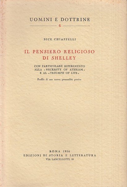 Il pensiero religioso di Shelley. Con particolare riferimento alla "Necessity …