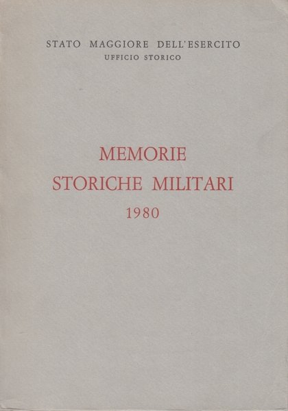 Memorie storiche militari 1980