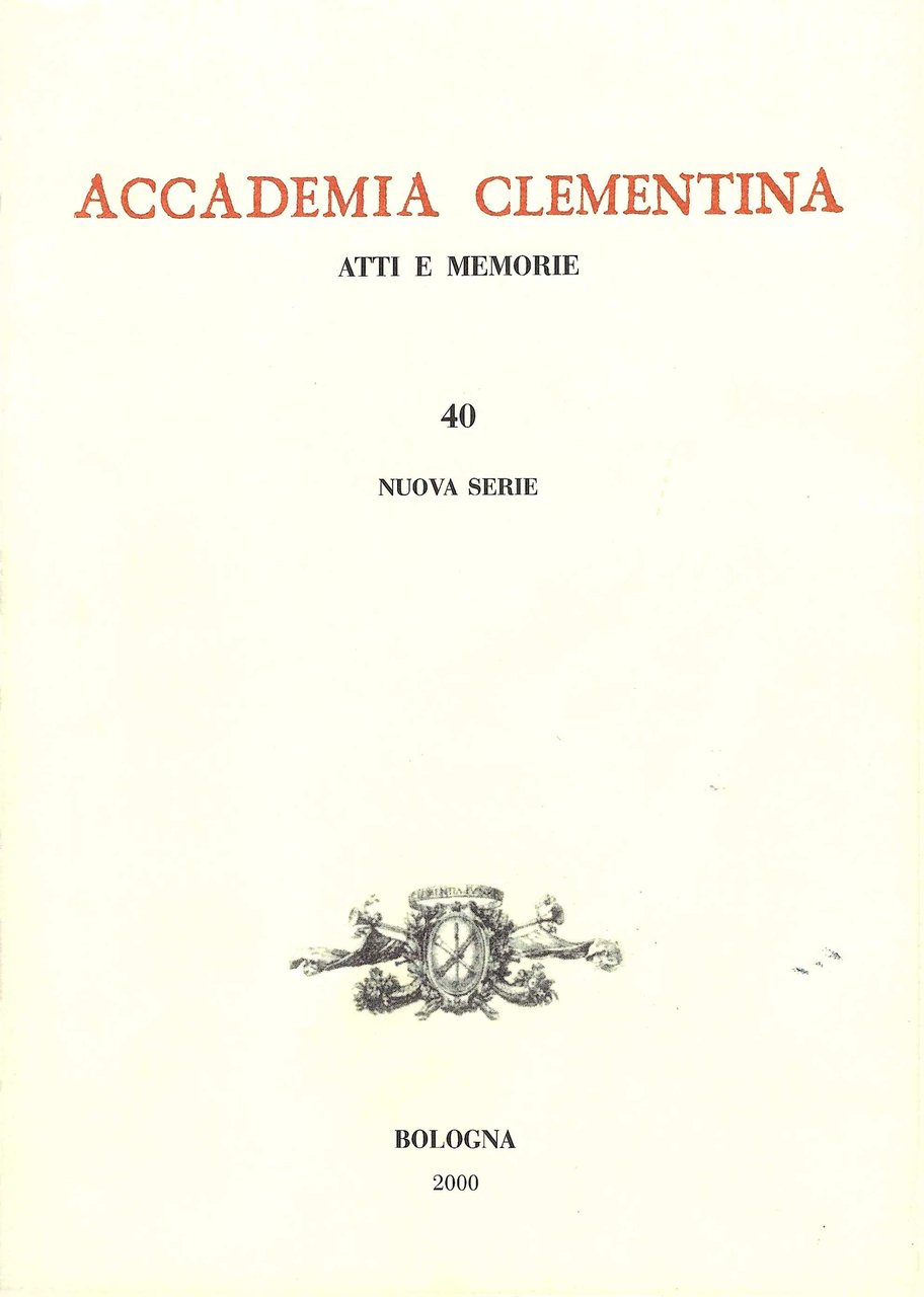 Accademia Clementina. Atti e memorie 40 nuova serie