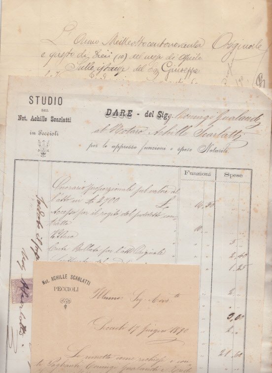 Ampia Documentazione Manoscritta Ottocentesca Relativa Ad Una Causa Tra Giuseppe …